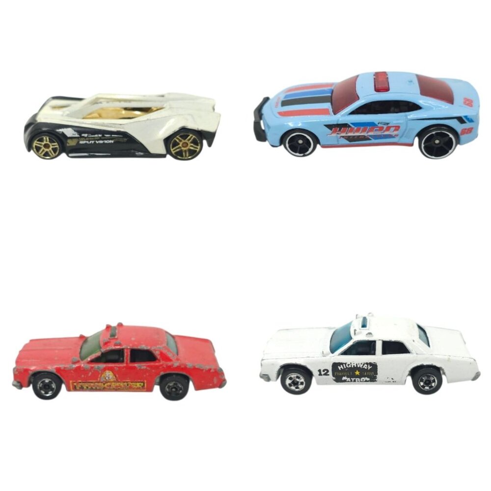 Hot Wheels Split Vision Interceptor Camaro 77 Fire Chief Highway Patrol Diecast
